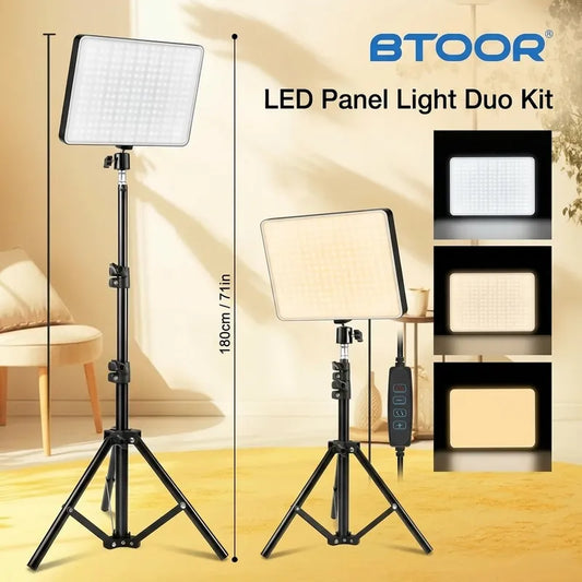 Panneau lumineux LED à intensité variable 3 couleurs pour studio